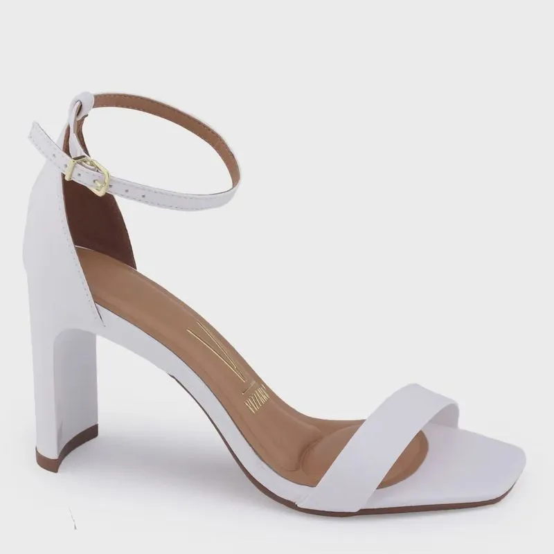 Sandália feminina Vizzano 6457.101 pelica salto alto reto