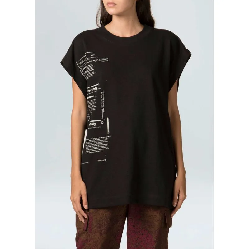 T-shirts e bandeiras T-shirts fem e bandeiras - preto - G