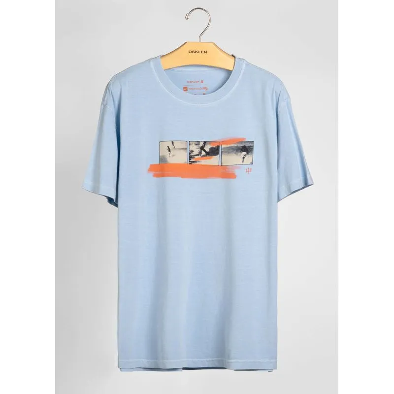 T-shirt stone 8mm - azul - M