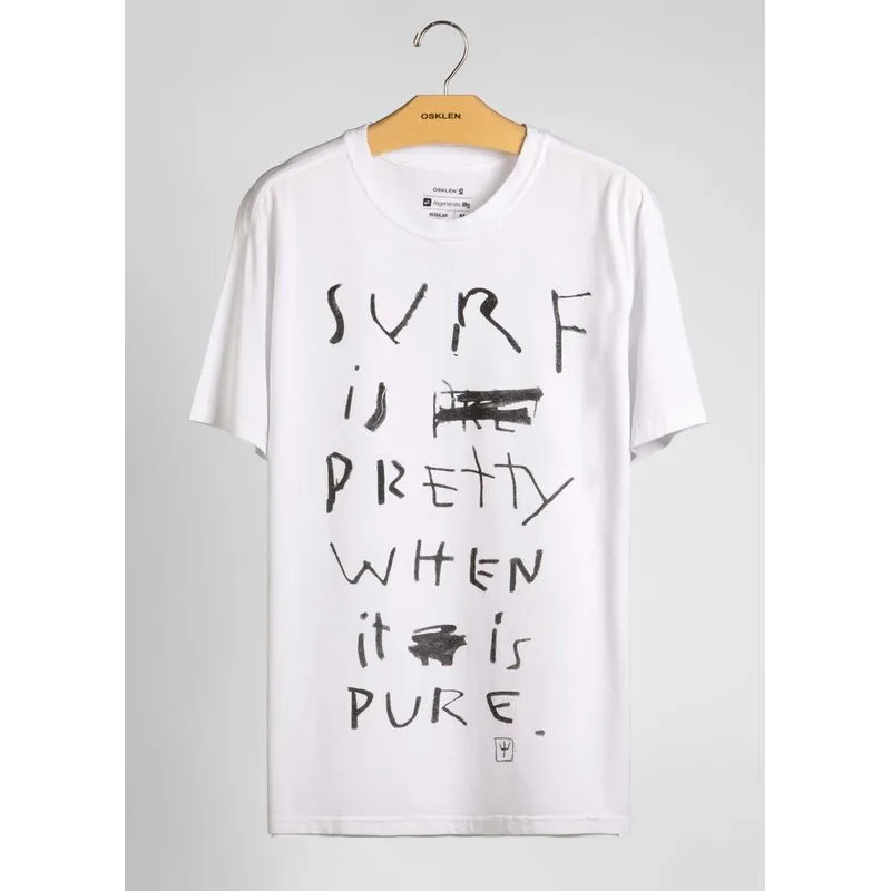 T-shirt stone surf is pretty - branco - G