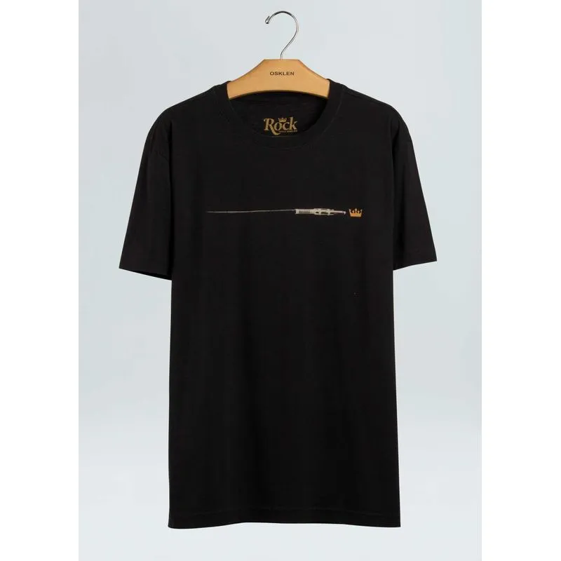 T-shirt vintage plug - preto - PP