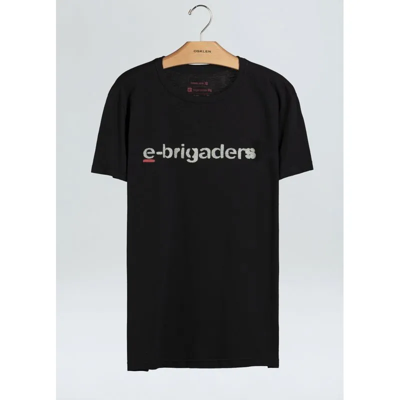 T-shirt organic rough ebrigaders - preto - M