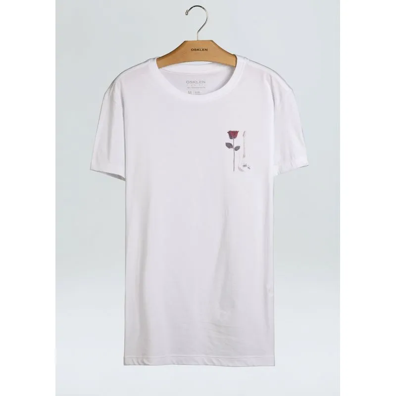 T-shirt stone rose guitar - branco - G