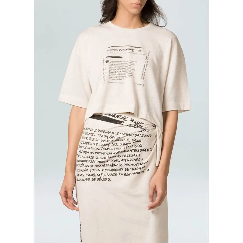 T-shirt respect our people eco T-shirt fem respect our people eco - natural - G