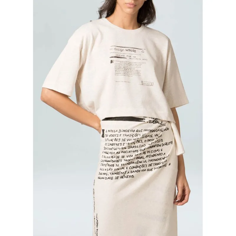 T-shirt redesign waste eco T-shirt fem redesign waste eco - natural - M