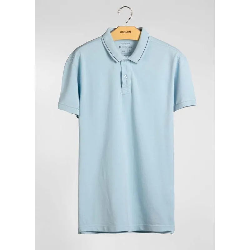 Polo piquet duo color - azul - G