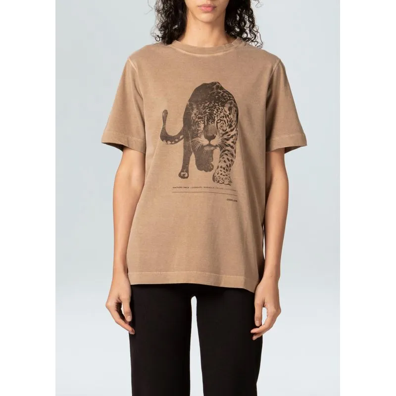 T-shirt e onca - bege - P