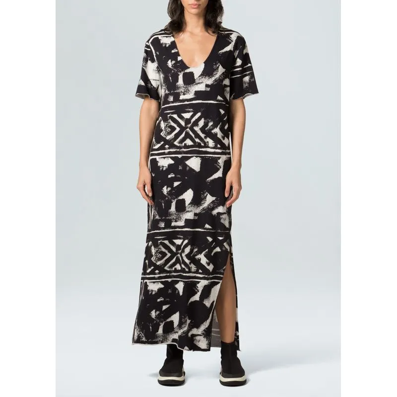 Vestido grafismo bw - off white - M