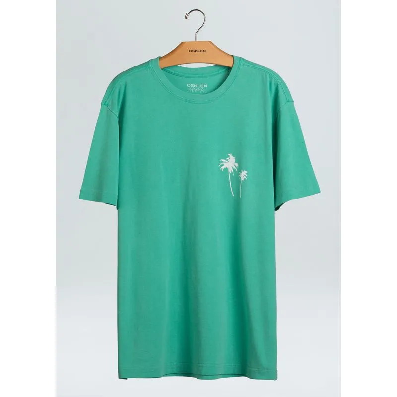 T-shirt regular stone eco coqueiros - verde - P