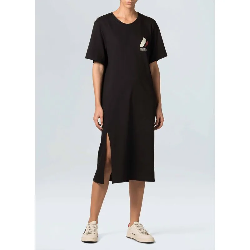 Vestido t-shirt ag stramp - preto - M