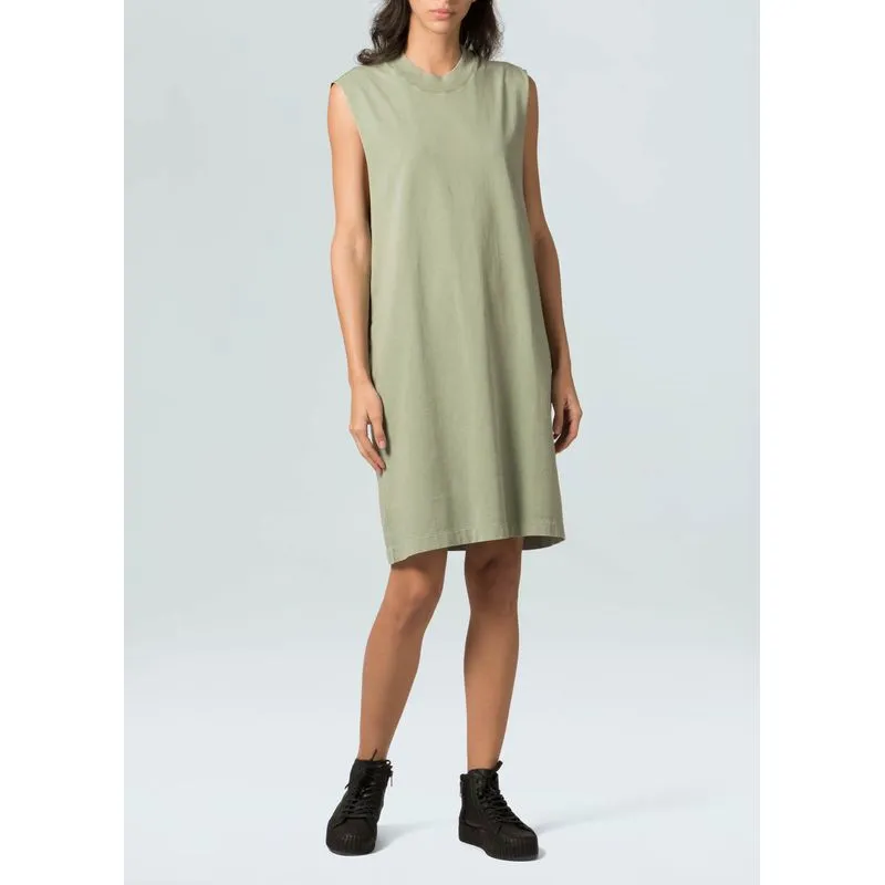 Vestido sleeveless marmorizado - verde - P