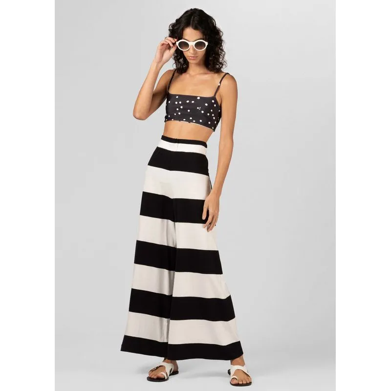 Calça loose mix stripes Calca fem loose mix stripes - off white - G