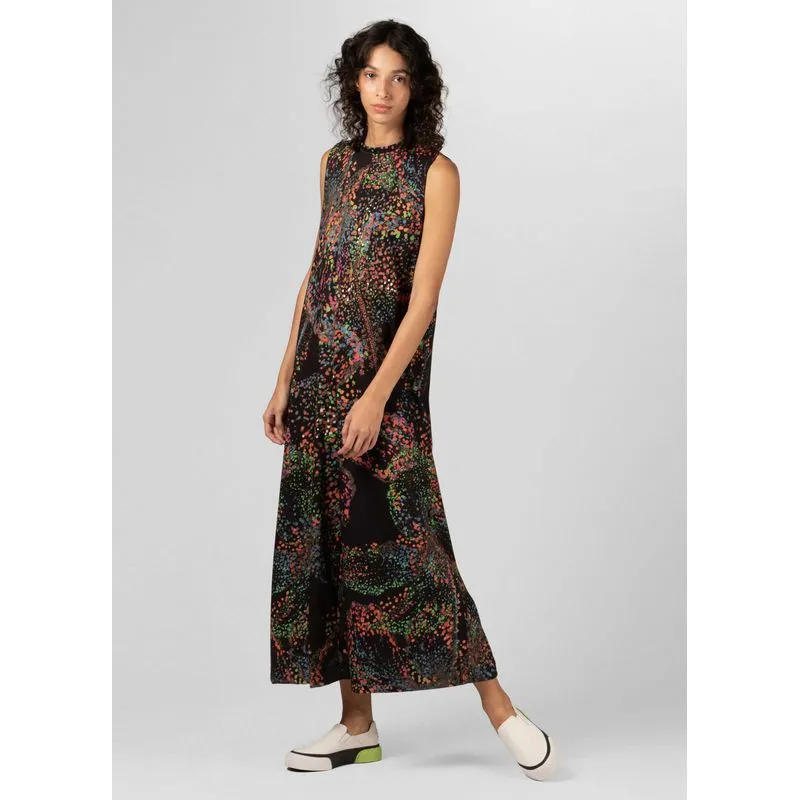 Macacão sleeveless floral notas Macacao fem sleeveless floral notas - preto - M