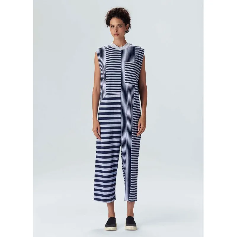 Macacão patch blue stripes Macacao fem patch blue stripes - indigo - P