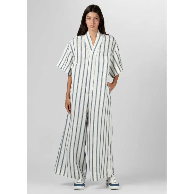 Jumpsuit pijama fio tinto indigo - indigo - P