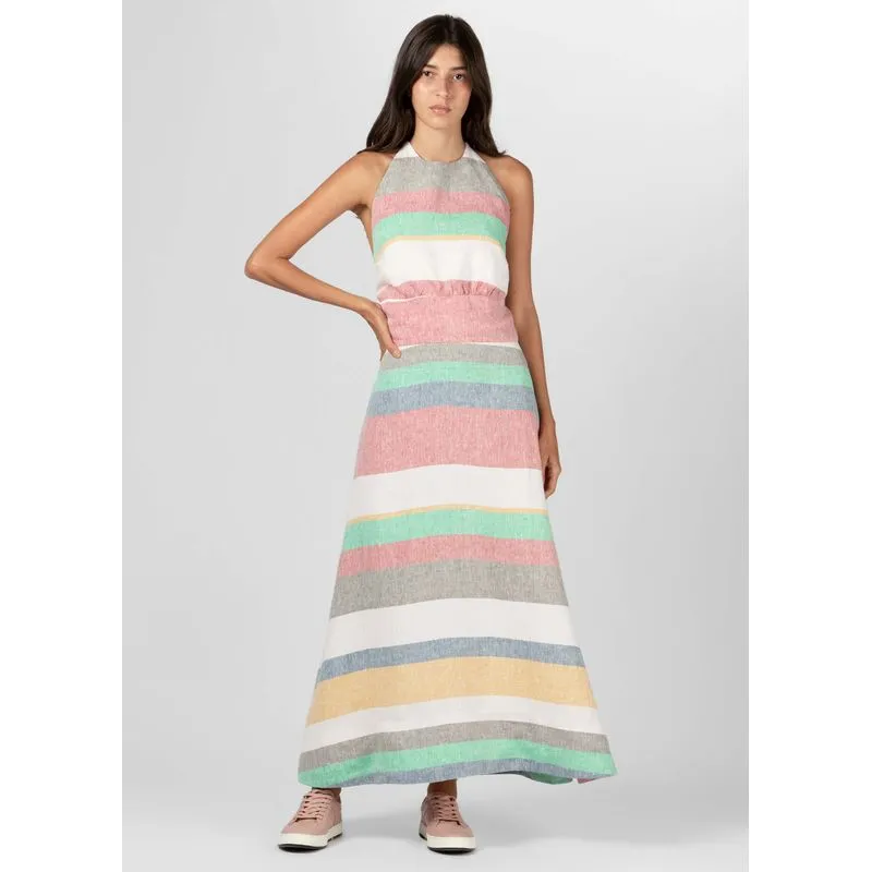 Vestido stripes colors - amarelo - 40