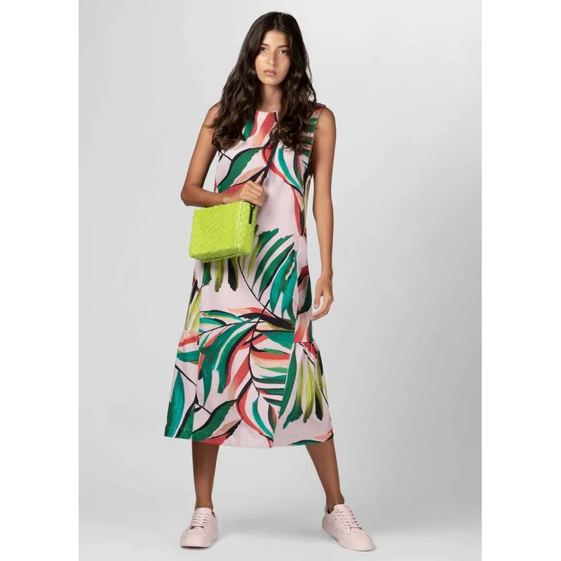 Vestido midi palor malva Vestido midi palmcor malva - rosa - P