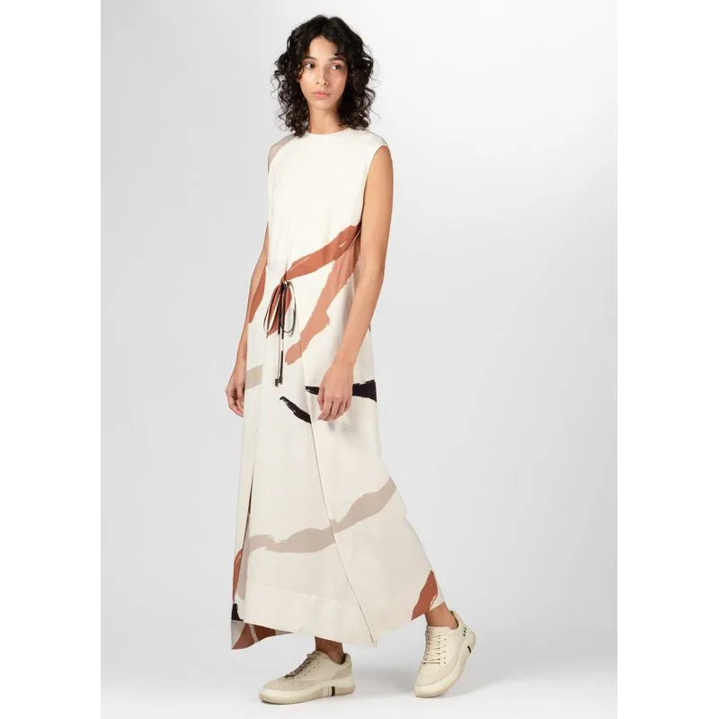 Vestido gestos color midi - off white - M
