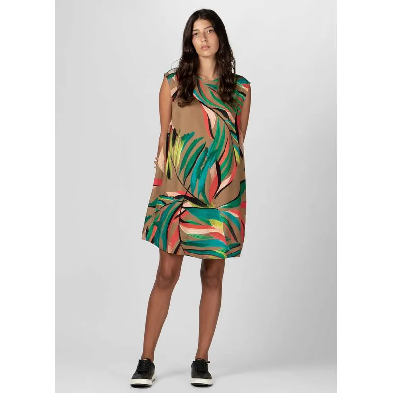 Vestido palor curto Vestido palmcor curto - bege - G