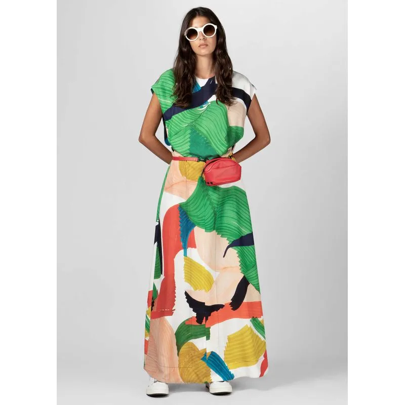 Vestido hidrocor midi - off white - G
