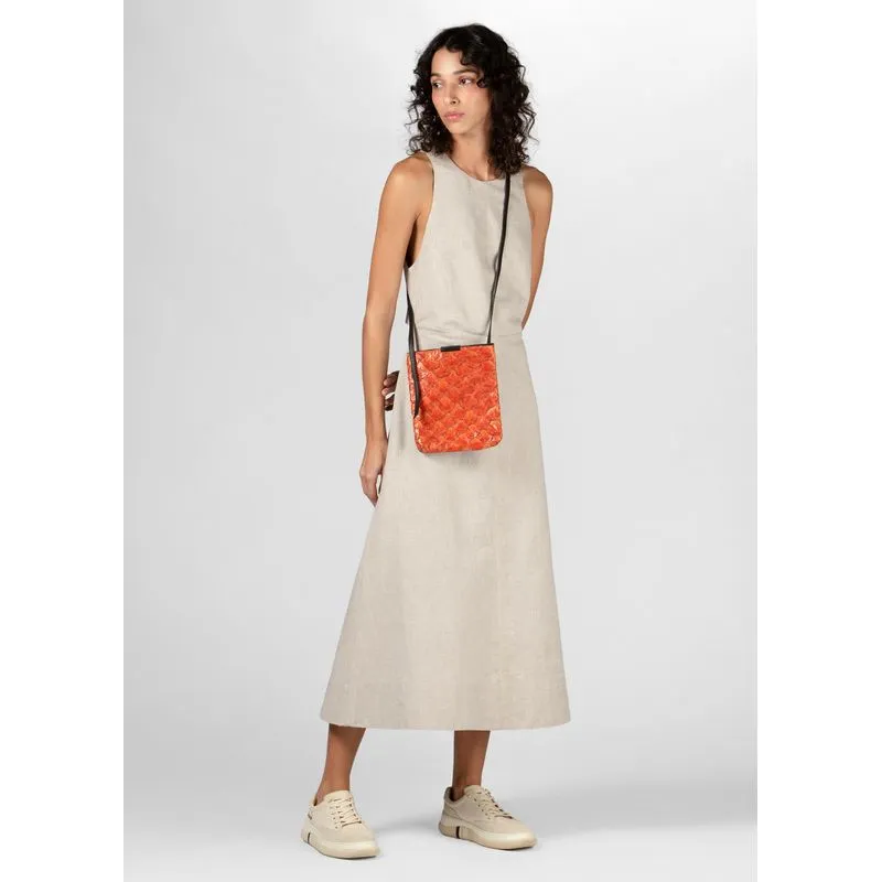 Vestido midi natural linen - natural - G