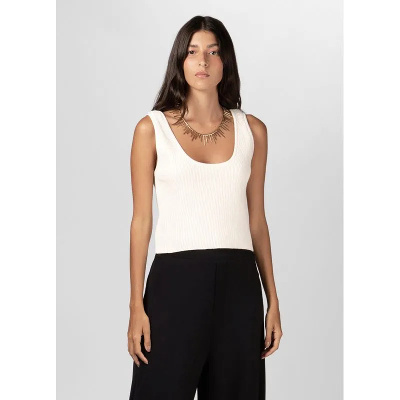 Top alça tricot rustic Top alca tricot rustic - off white - M