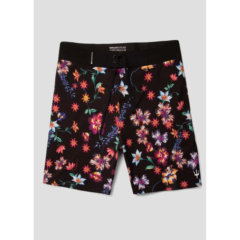 Bermuda surf floral uluwatu - preto - 48