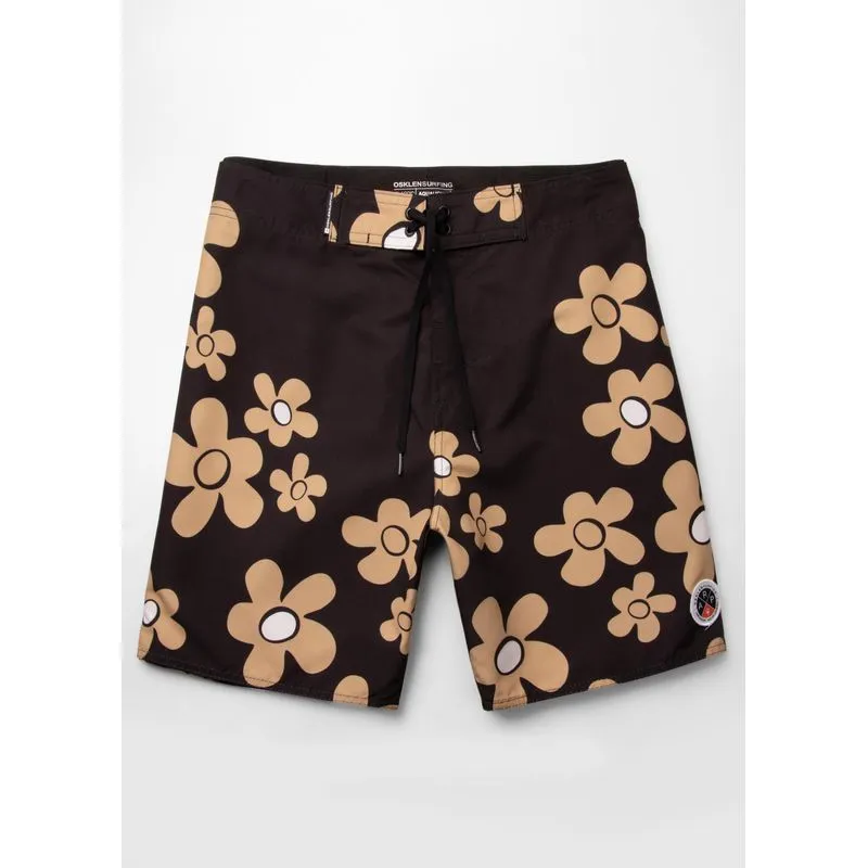 Bermuda surf floral fun - preto - 38