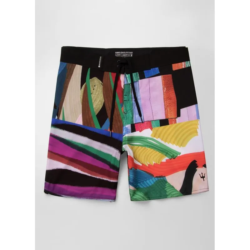 Bermuda surf patchwork - azul - 40