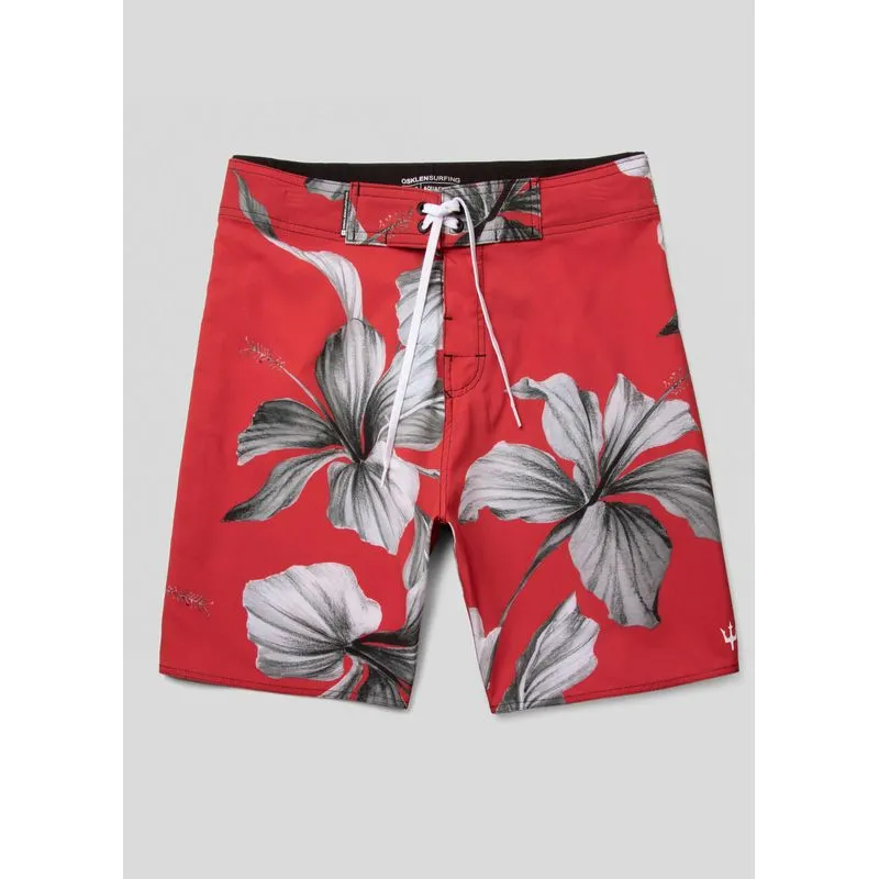 Bermuda surf fleur - vermelho - 48