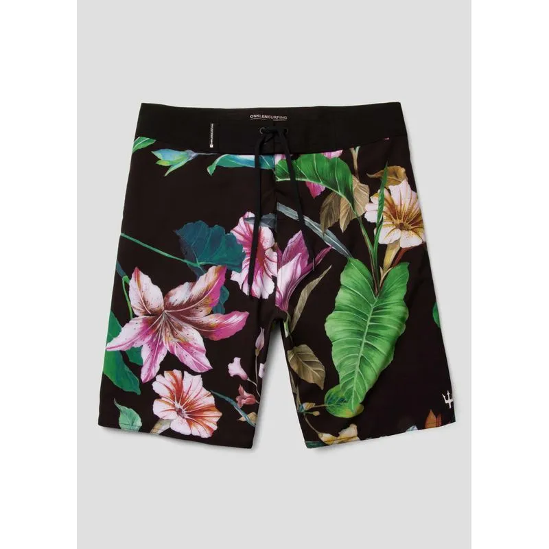 Bermuda surf tropical flower - preto - 40