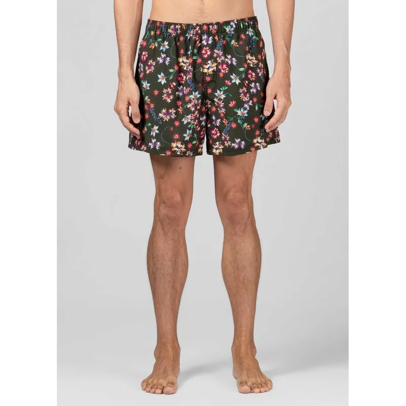 Beach short floral uluwatu - oliva - G