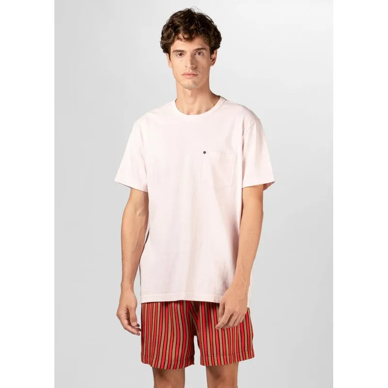 T-shirt pocket recycled cotton - rosa - G