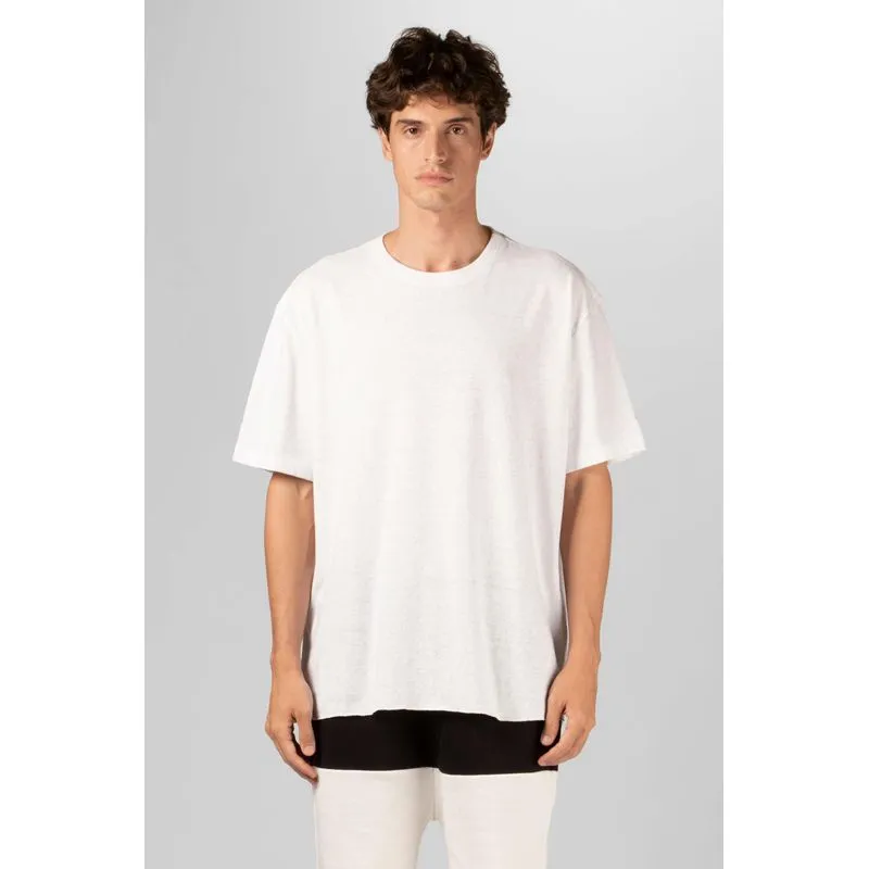 T-shirt over recycled cotton cuts - off white - G