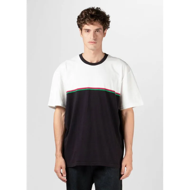 T-shirt over stripes color - off white - G