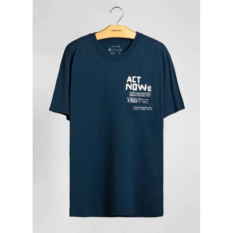 T-shirt vintage act now stamp - indigo - GG