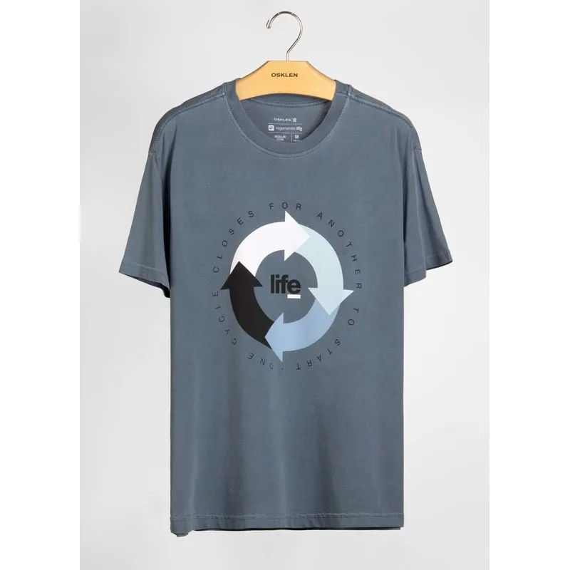 T-shirt stone eco life cycle - indigo - G