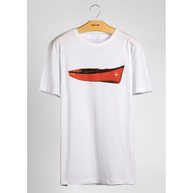 T-shirt stone canoe - branco - GG