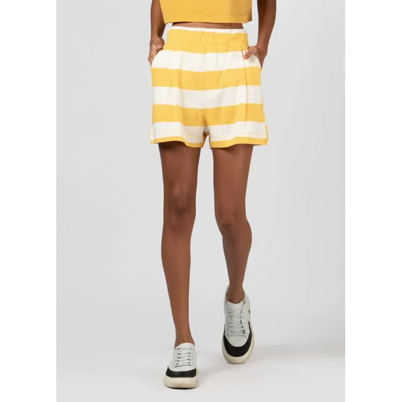 Short stripes dao Short fem stripes damasco - off white - P
