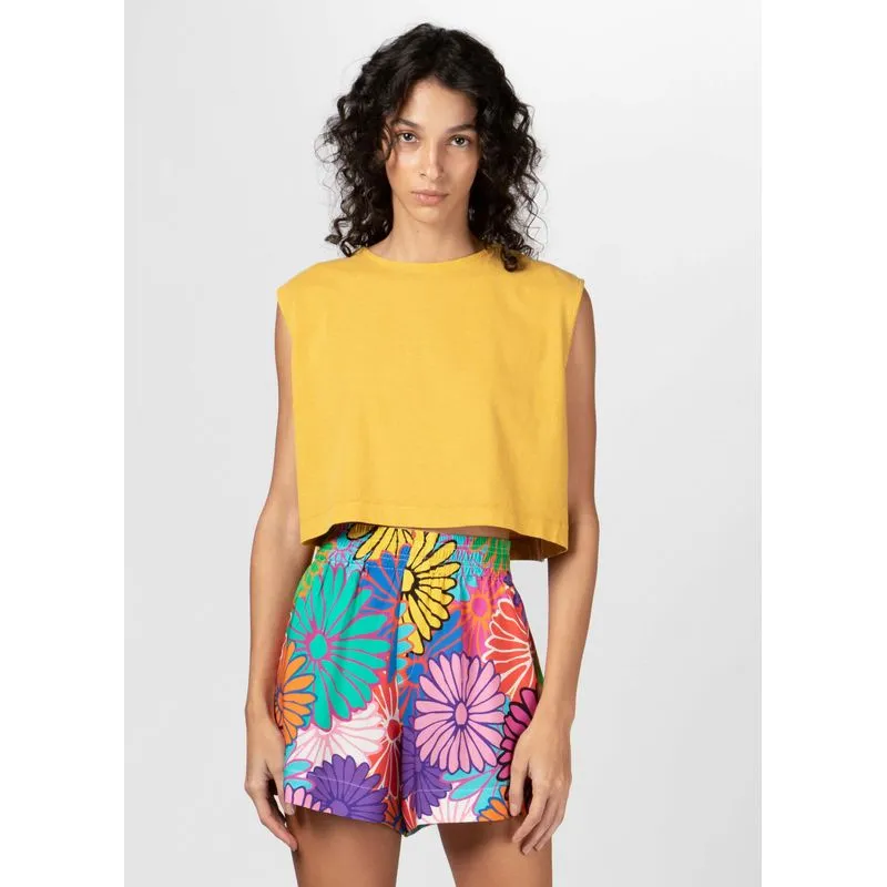 Short daisy color - azul - G