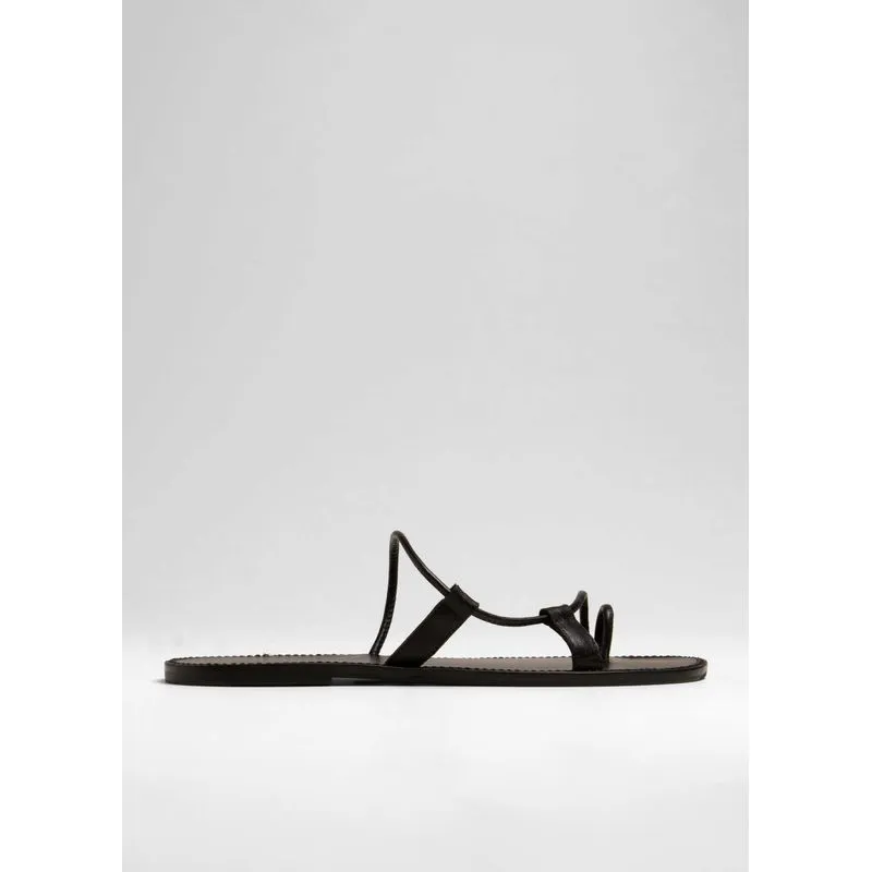 Sandália slide couro Sandalia slide couro - preto - 37
