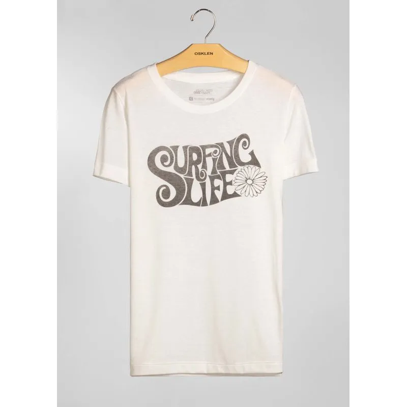 T-shirt peace&love T-shirt fem peace&love - off white - G