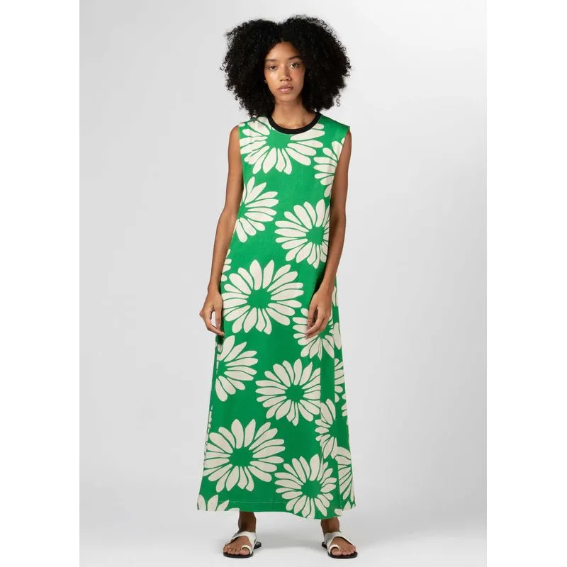 Vestido macro daisy green - verde - P