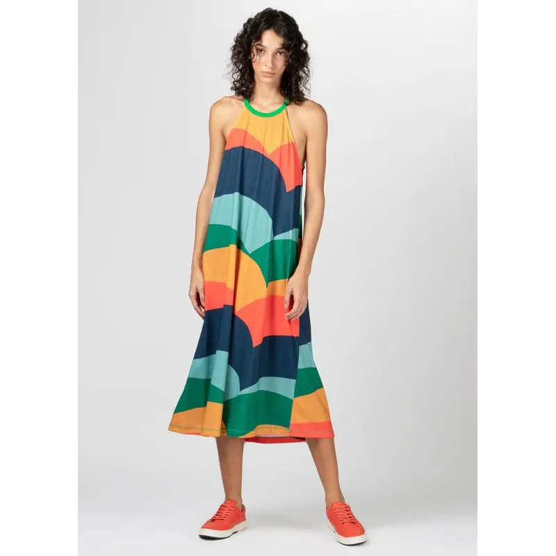 Vestido beach stripes - vermelho - G