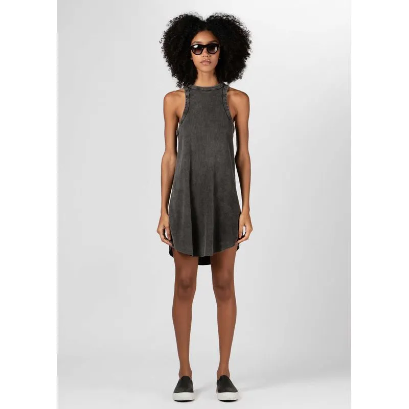 Vestido midi rib stoned - preto - M