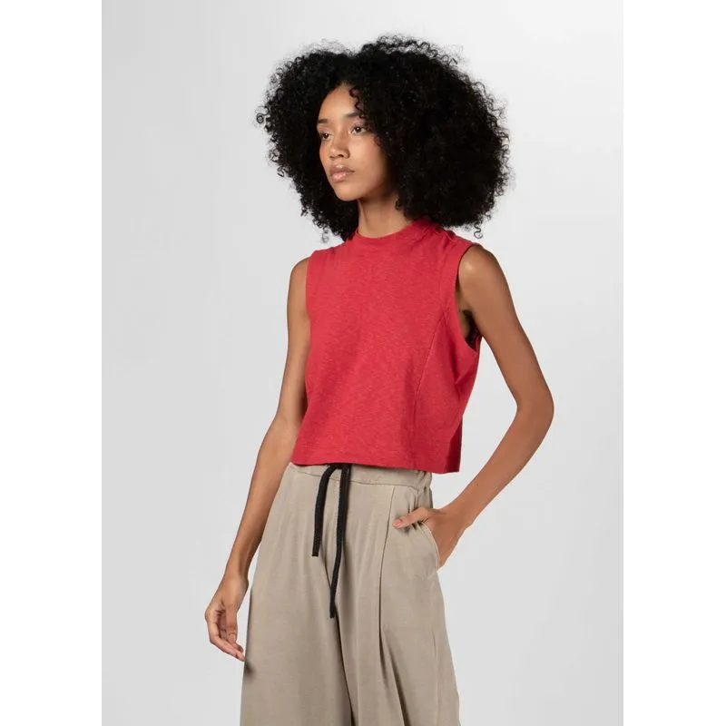 Top sleeveless rusty royal - vermelho - G