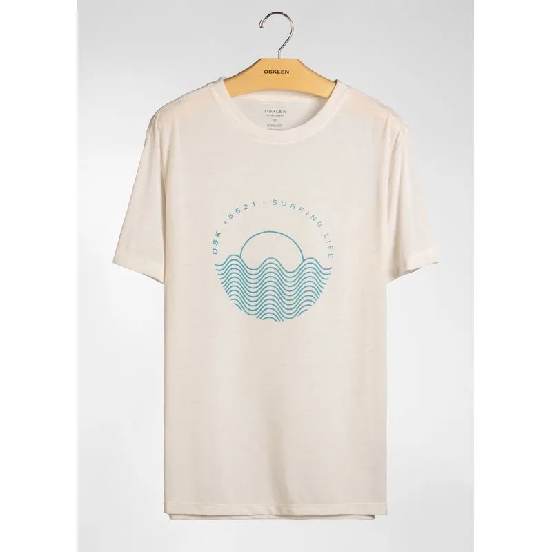 T-shirt rustic local waves - natural - M