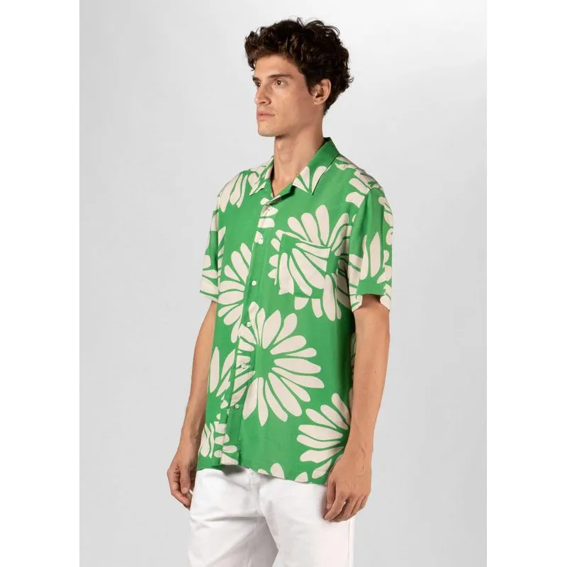 Camisa macro daisy e mc - verde - P