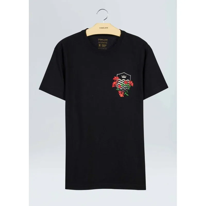 T-shirt vintage brasão flores T-shirt vintage brasao flores - preto - GG