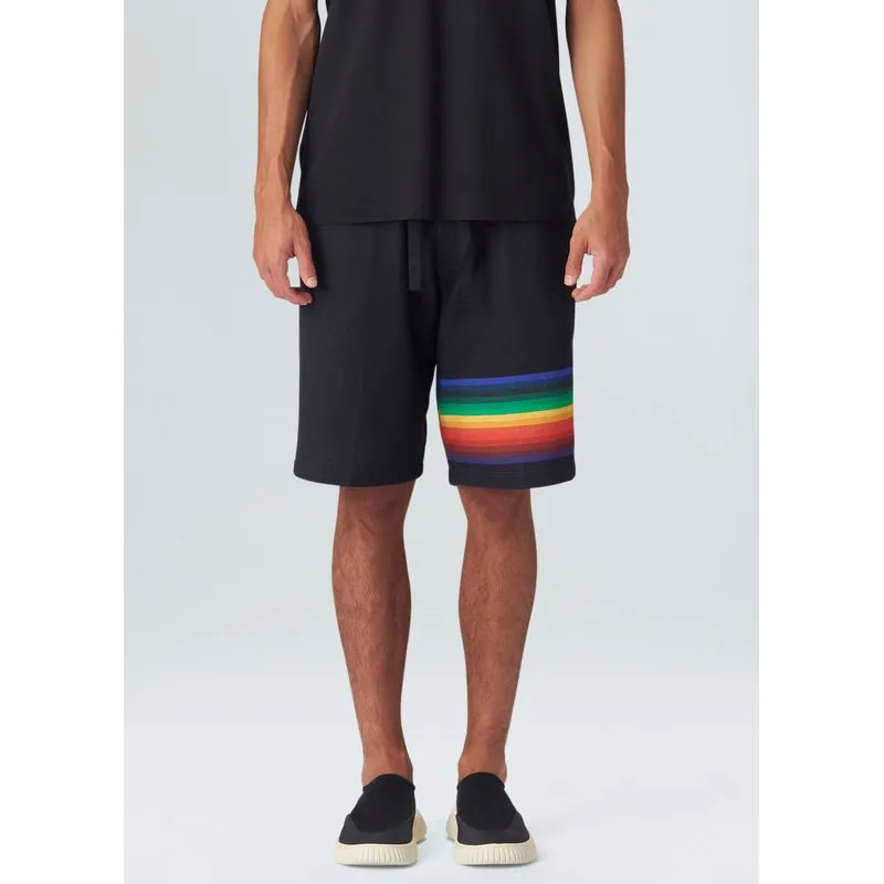 Bermuda over color stripes - preto - P